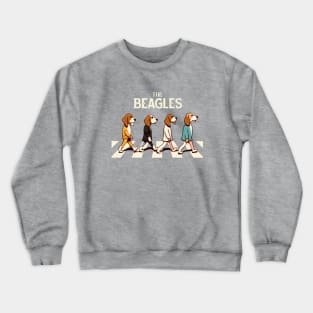 The beagles crossing street Crewneck Sweatshirt